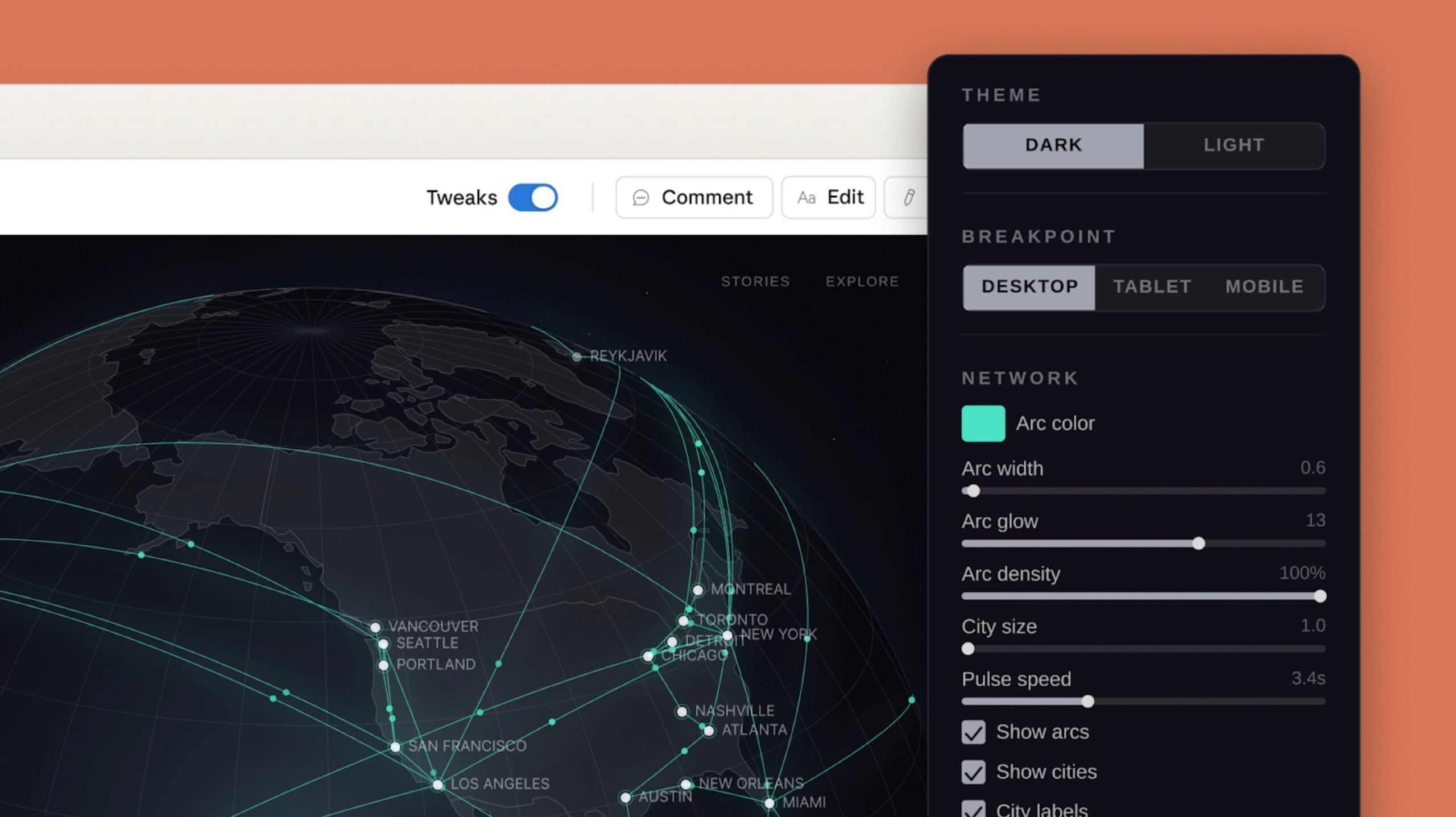 Claude Design — interface de raffinement avec sliders en temps réel