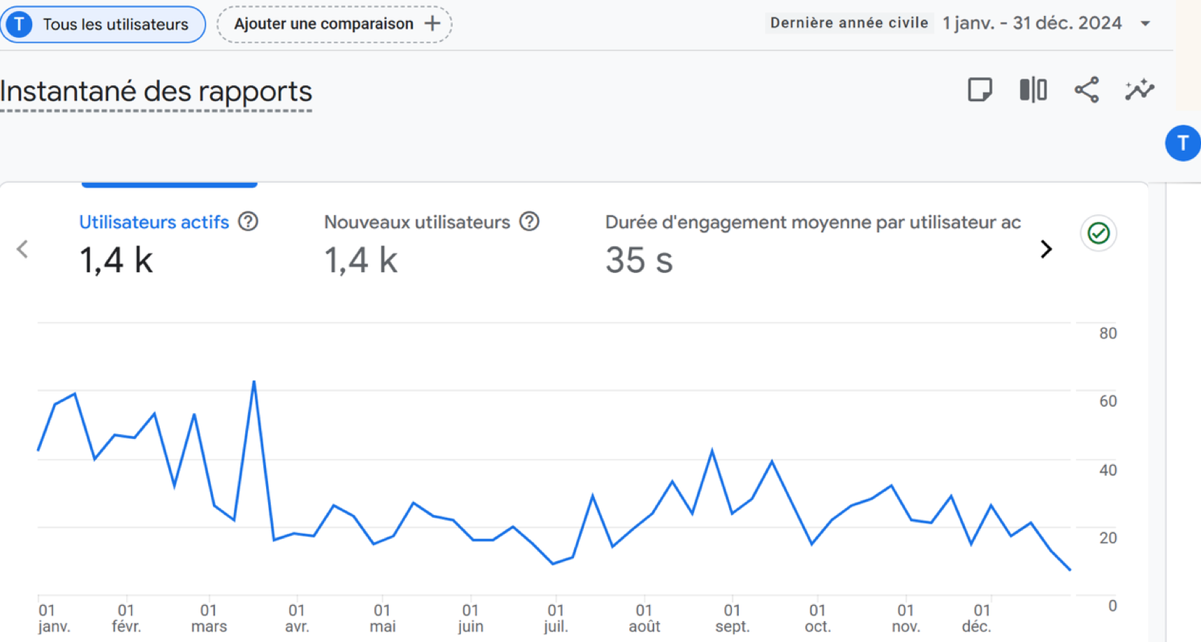 GA4 2024 — 1 400 utilisateurs annuels
